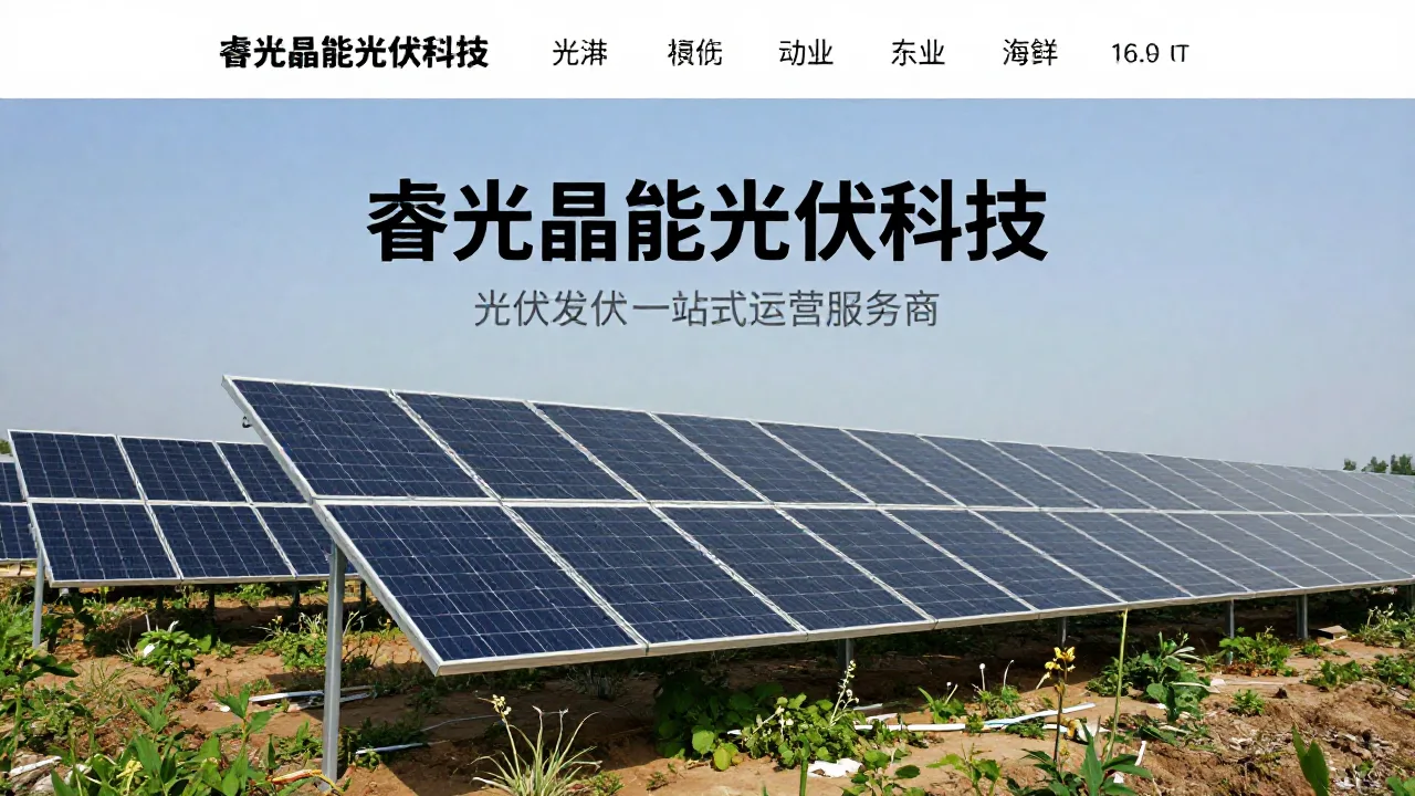 睿光晶能光伏科技 首页主视觉